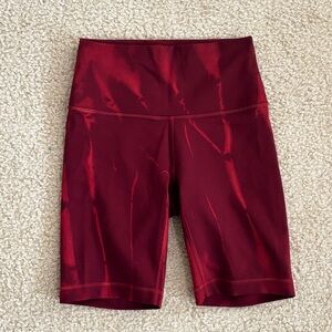 lululemon athletica Deep Red High-Waist Bike Shorts